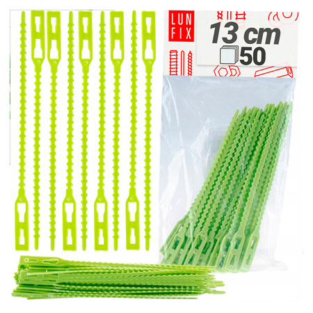 Universalbinder Blumenbinder Drehbinder Pflanzclips Wiederverwendbar ABS Kunststoff 13 cm 50 Stück