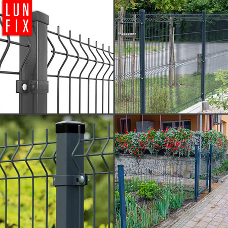 Mittelschelle Vierkant für 100x100 mm Pfosten Grün