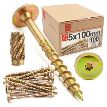 Tellerkopfschrauben 5x100 mm 100 Stück TX25