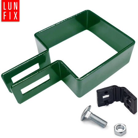 Endschelle Vierkant für 100x100 mm Pfosten Grün
