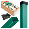 Słupek ogrodzeniowy 60x40 LUNBERG 60x40x2000 1,3mm grubości, zielony 200cm 2m
