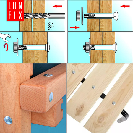 Schlossschrauben M10x140 1 kg (12 Stück)