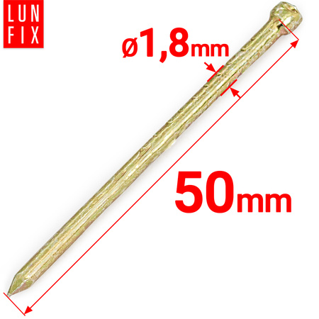 Stauchkopf Nägel 1,8x50 (1kg) Golden Verzinkter