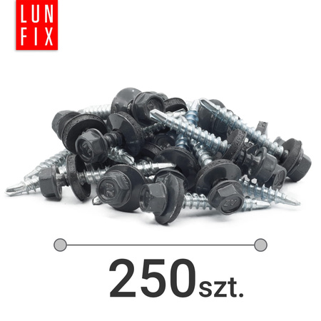 Trapezblechschrauben 4,8 x 25 mm 250 Stück Graphitgrau RAL 7024