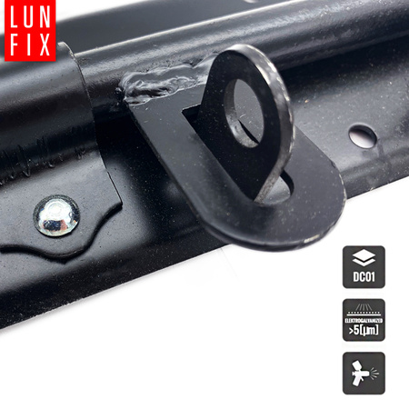 Bolzenriegel Torriegel Riegel 280x80 Schwarz Links