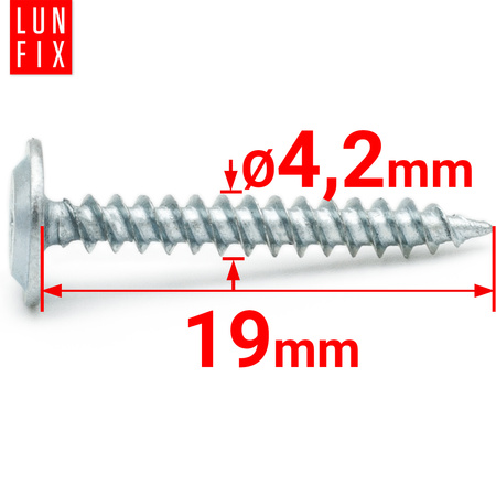 Selbstschneidende 4,2 x 19 mm 1000 Stück