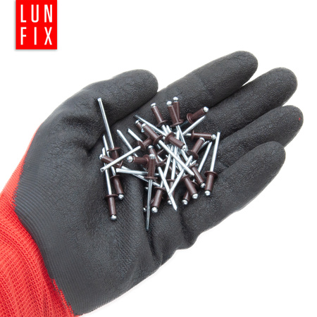 Aluminium Blindnieten DIN7337 4,8x10 mm 100 Stück RAL 8017 Schokoladenbraun