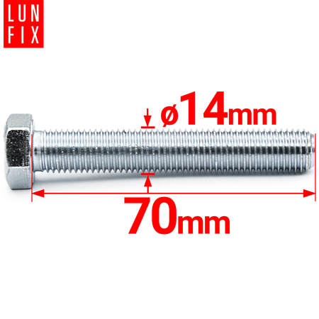 Sechskantschrauben M14x70 DIN 933 1 kg (ca.9 Stk.)