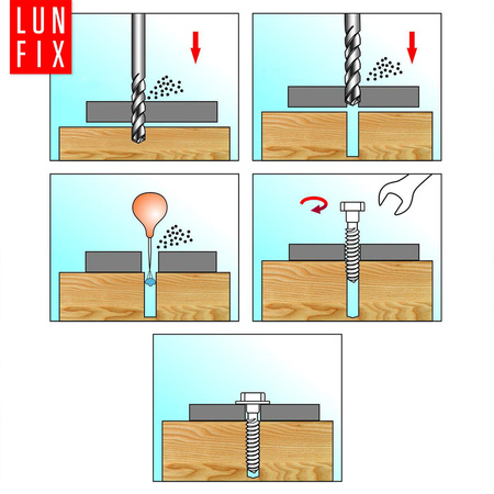 Sechskant Holzschrauben 8 X 180 mm 5 Stück DIN571