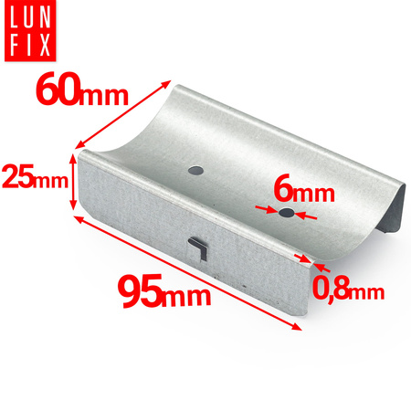 Längsverbinder Für CD60/27 Profile 25x95x60 mm Verzinkt