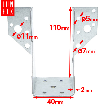 Balkenschuh Typ A 40x110 mm