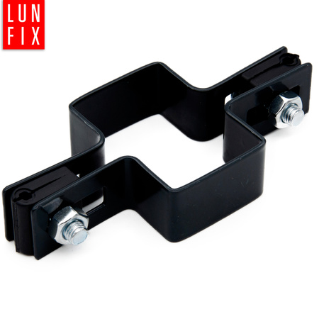 Mittelschelle Vierkant für 40x60 mm Pfosten Shwarz