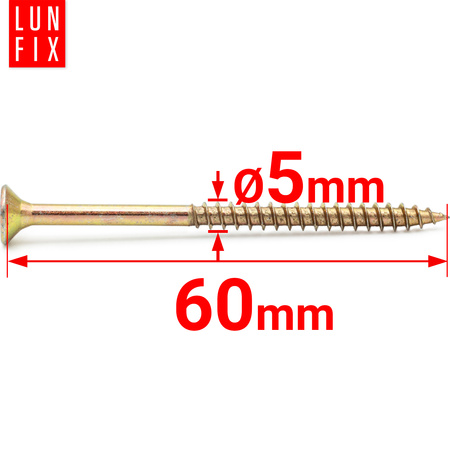 Universalschraube 5,0x60 mm 200 Stück Kreuzschlitz PZ2