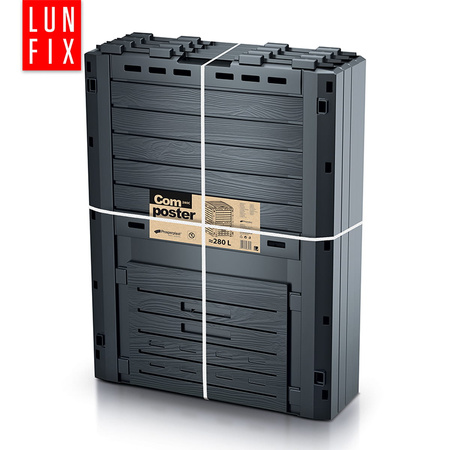 Kompostownik ogrodowy 280l na nawóz antracytowy duży