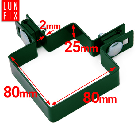 Eckschelle für 80x80 mm Pfosten Grün