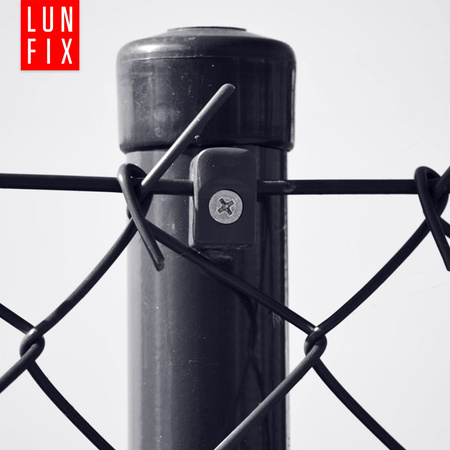 Spanndrahthalter mit Selbstscheidender Schraube 4mm Schwarz 100 Stück