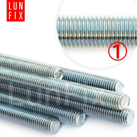 Gewindestange M8 x 1000 mm, 10 Stück | Festigkeitsklasse 4.8 | DIN 975