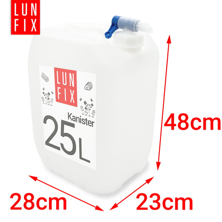 Wasserkanister 25 l HDPE mit Auslaufhahn