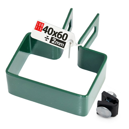 Endschelle Vierkant für 40x60 mm Pfosten Grün