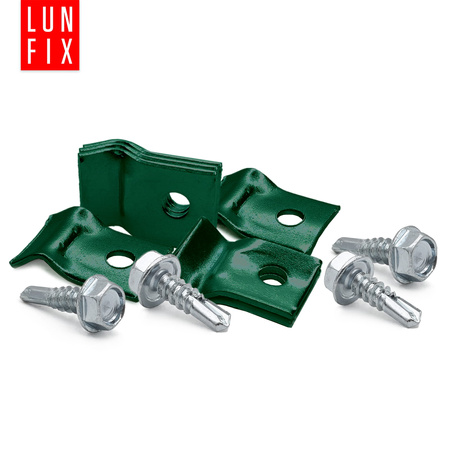 Spanndrahthalter inkl. Selbstschneidender Schrauben Grün 10er Set