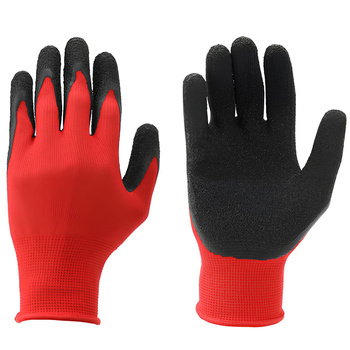 Arbeitshandschuhe mit Latexbeschichtung, rote Größe M 1 Stück