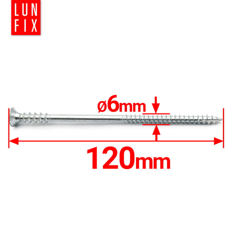 Distanzschrauben 6x120 mm 100 Stück