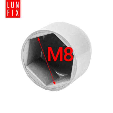 Schraubenkappe Weiß M08 100 Stuck