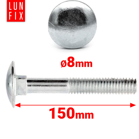 Schlossschrauben M8x150 1 kg (18 Stück)