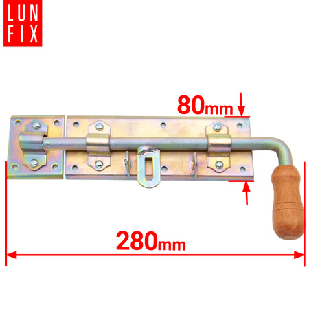 Bolzenriegel Torriegel Riegel 280x80mm Links