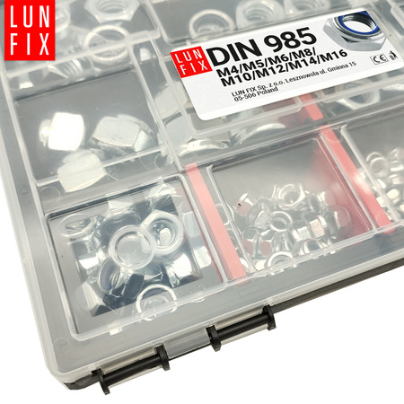 172 stück Sortiment Satz Selbstschneidende Mutter M4-M16 DIN985