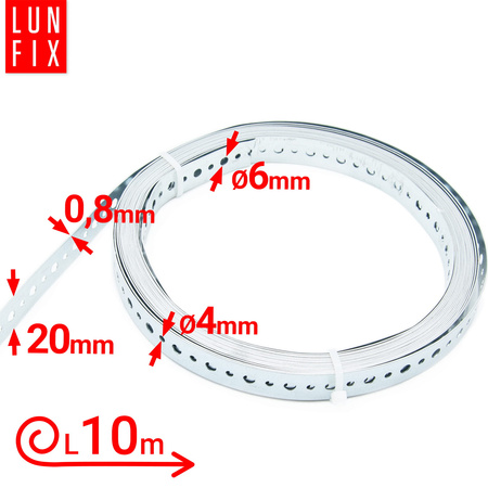Lochband 20x0,8mm 10m