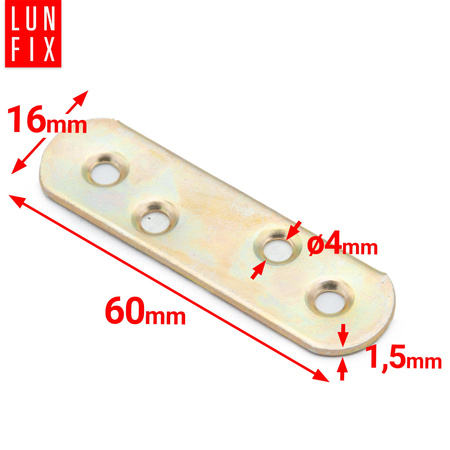 Möbel Flachverbinder 60x16x1,5mm 10er Set