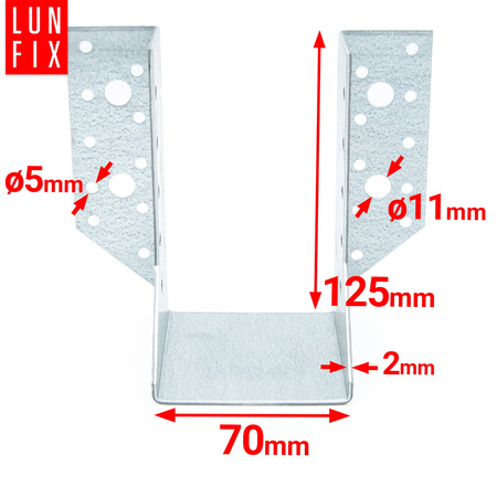 Balkenschuh Typ A 70x125mm