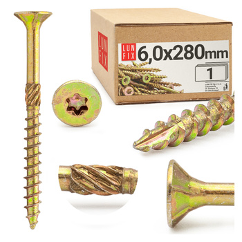 Spanplattenschrauben 6,0x280 mm 1 Stück TX30