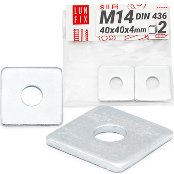 Quadratische Unterlegscheibe M14 50x50x6,0mm - DIN 4362 Stck.
