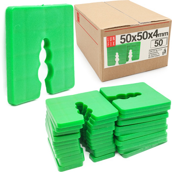 Distanzklötze Unterleger Abstandshalter 4mm 50x50mm 50stk