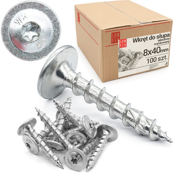 Pfostenschrauben 8 x 40mm 100 Stück T40