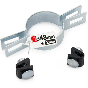 Mittelschelle Rund für 48 mm Pfosten Verzinkt