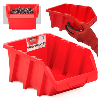 Stapelbox Rot 295x198x133 mm