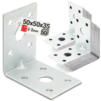 Winkelverbinder Lochplattenwinkel 50x50x35x2 50 Stück