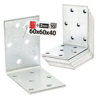 Breitwinkel Eckwinkel Verzinkt 60x60x40x2mm 10stk.