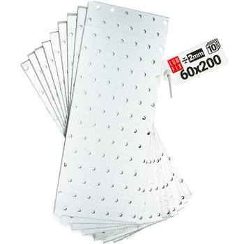 Flachverbinder 200x60x2mm Lochplatte 10 Stk