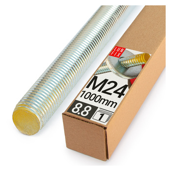 Gewindestange M24 x 1000 mm, 1 Stück | Festigkeitsklasse 8.8 DIN 975