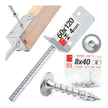 Montage Satz: L-Pfostenträger + Schrauben