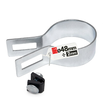 Endschelle Rund für 48 mm Pfosten Verzinkt