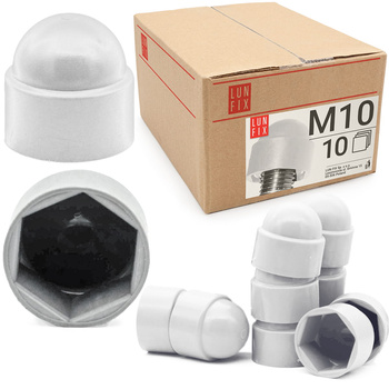 Schraubenkappe Weiß M10 10 Stuck