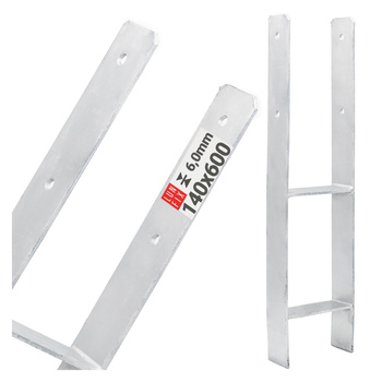 H-Pfostenträger zum Einbetonieren 140x600x6mm