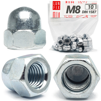 Hutmuttern M8 - 10 Stück DIN 1587