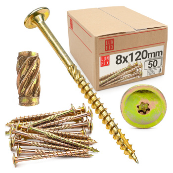 Tellerkopfschrauben 8x120 mm 50 Stück TX40