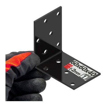 Breitwinkel Eckwinkel Shwarz 60x60x40x2 mm